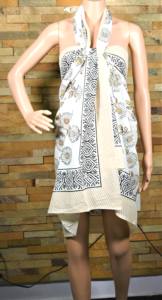 Pareo de algodón hecho a mano con estampado artesanal, falda cruzada para la playa, estilo bohemio indio, ropa de verano. - Product Image 2