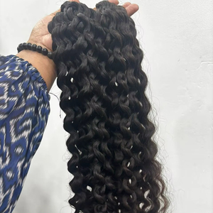 <b>Afro</b> Curly hair Bundles and Kinky Straight Human Hair Extensions Natural Lightweight Eco-Friendly Bulk Pack - Product Image 1