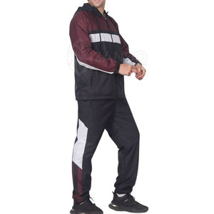 Men's Color Blocking Tracksuit Hooded Zipper Full Sleeve Sporty Style Quick Dry Polyester Autumn Wear - Product Image 3