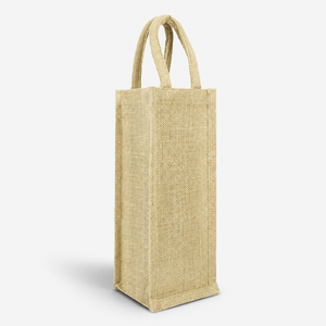 ถุงของขวัญใส่ขวดไวน์ทำจากปอกระเจาธรรมชาติ ขนาด 12x33x12 ซม. พร้อมเชือกจับ ขนาด 30 ซม. แบบเปิดด้านบน รับทำโลโก้ตามสั่ง บรรจุภัณฑ์ของขวัญ ขายส่งจากโรงงาน - Product Image 4