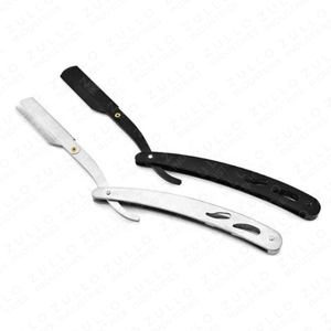 Premium Stainless Steel Straight Edge <b>Razor</b> with Wooden Handle Professional Barber Shaving Tool Custom Color OEM - Product Image 2