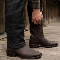 Bottes en cuir personnalisables pour homme et femme, hauteur genou, style cowboy, bottes de pluie