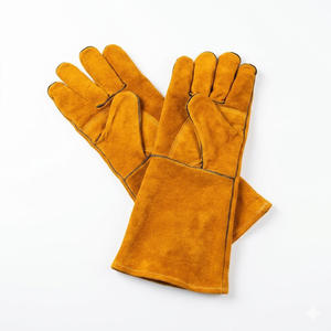 Gants de soudage en cuir, avec pouce droit, sans doublure, 35 cm, résistants aux hautes températures, anti-éclaboussures - Product Image 2