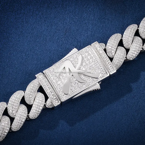 Exclusivo Hip Hop Moda Trendy 12mm Vvs Ronda Moissanite Diamante Cadena de Eslabones Cubanos a los Mejores Precios DE LA India - Product Image 2