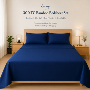 ผ้าปูที่นอนใยไผ่ 300TC คุณภาพพรีเมียม เย็นสบาย ขายส่ง |   ผู้ส่งออกเครื่องนอนโรงแรมหรูหรา ระบายอากาศได้ดี เป็นมิตรกับสิ่งแวดล้อม สำหรับใช้ในบ้าน - Product Image 3