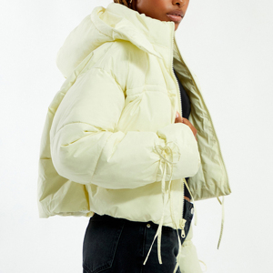 Veste d'hiver pour femme, épaisse, rembourrée en coton, imperméable, respirante, coupe-vent, manches et capuche amovibles, coque en polyester/nylon - Product Image 2