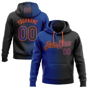 Sudadera con Capucha Deportiva de Moda, Diseño Nuevo, Personalizada, con Degradado Negro y Naranja Real, Venta Directa de Fábrica - Product Image 1