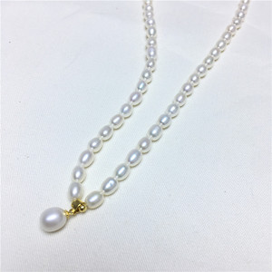 Collar de Perlas de Agua Dulce con Forma de Arroz con Doble Mariposa y Cadena Simple y Lujosa para Clavícula, Collar de Cadena para Xiaomi - Product Image 2