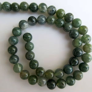 Cuentas de Piedras Preciosas Naturales Redondas y Lisas con Orificio Grande para Fabricación de Joyas, Hilo de Piedras Sueltas Perforadas - Product Image 1