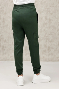 Pantalones Deportivos Cargo Verde Oscuro para Hombre, Cintura Elástica, Bolsillos Laterales, Transpirables, para Otoño - Product Image 6