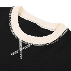 220gsm Luxury Fashion Heavyweight <b>T</b>-Shirt for Men Custom Logo Printed Oversized Contrast Stitched Cotton Casual Style - Product Image 5