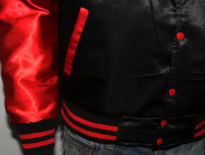 Custom Logo Front Polyester Men's Plus Size Hooded Winter Varsity Jacket with Baseball Letterman Design - Product Image 4