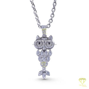 Pendentif artisanal en forme d'oiseau avec design de bijoux hip-hop de luxe et finition de haute qualité - Product Image 4