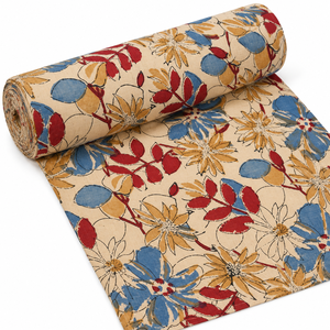 Tissu en coton léger 70 GSM imprimé floral, voile tissé, base blanche pour chemises, rideaux, sacs et couture - Product Image 4