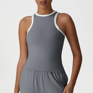 Débardeur extensible et ajusté pour femme, design color-block, vêtement de sport décontracté, respirant, pour le fitness et le quotidien - Product Image 3