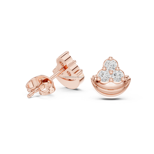 Pendientes radiantes de oro de 10 quilates Pendientes de perlas del Día de la madre Caja de regalo incluida Aspecto elegante - Product Image 2