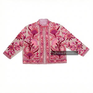 Fait main, esthétique bohème, brodé, velours bleu, coton d'automne, séchage rapide, respirant, écologique, luxe pour femme, motif floral - Product Image 2