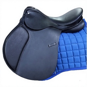 Las mejores monturas de cuero indio para saltar caballos ingleses, árbol de plástico desmontable, asiento suave y cómodo, rodilleras para montar a caballo - Product Image 1