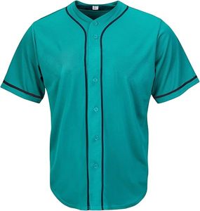 Camiseta de Béisbol Personalizada para Hombre, Casual, con Botones, Manga Corta, Uniforme Deportivo para Softbol - Product Image 1