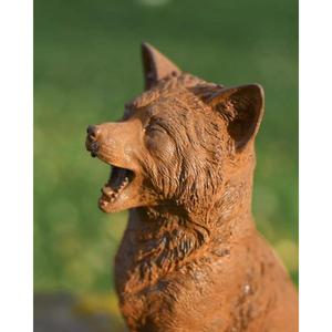 Escultura de zorro salvaje rústico de tamaño real para decoración de casas de campo, proveedor y fabricante - Product Image 2