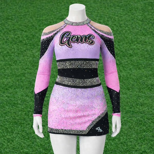 Uniformes de Porristas Personalizados Premium con Pedrería Brillante, Impresión por Sublimación, Diseños Atractivos y Brillantes, Nombre del Equipo Personalizado - Product Image 2