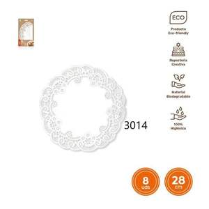 Elegantes Bases Redondas de Encaje Blanco para Pastel, 8 Piezas de 28 cm, Suministros de Decoración de Pasteles de Plástico para Ocasiones de Cumpleaños - Product Image 1