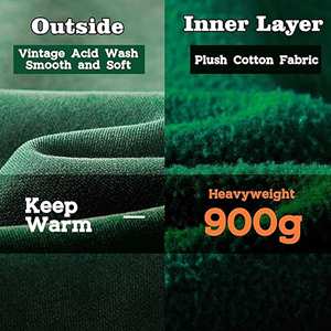 Sweat à capuche unisexe surdimensionné en coton délavé à l'acide, haute densité, style vintage, fournisseur en gros OEM ODM pour marques privées - Product Image 6