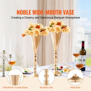 10 Piezas de Soporte Floral Dorado de 43 cm/16.9 Pies, Exhibidor de Flores para Bodas, Centro de Mesa Metálico, Decoraciones para Mesas de Boda - Product Image 2