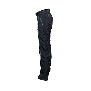 Pantalon de parachutisme pour homme noir avec rayures vertes, logo brodé, OEM, taille haute, fermeture élastique - Product Image 4