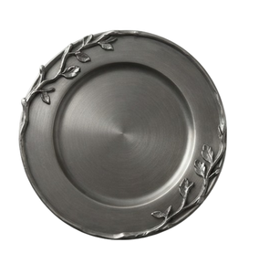 Assiettes de service rondes plaquées argent tendance, les plus vendues pour mariages, plats et salades - Product Image 4