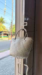 Sac fourre-tout en paille tressée de Bali, best-seller indonésien, couleur unie, style vintage, broderie, ouverture supérieure, sac à main d'été pour femme - Product Image 6
