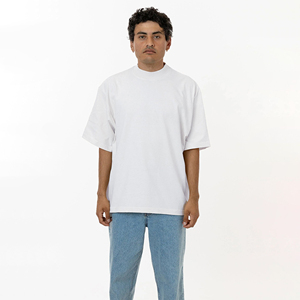 T-shirts graphiques amples pour hommes en coton 100% de qualité supérieure, impression sérigraphique personnalisée, anti-plis, effet vieilli, coupe oversize, grammage lourd, grandes tailles - Product Image 5