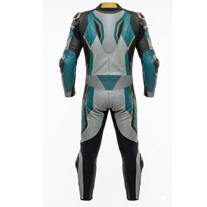 Combinaison de moto pour homme en cuir 220g imperméable, doublure thermique amovible, respirante, ventilée, protection - Product Image 4