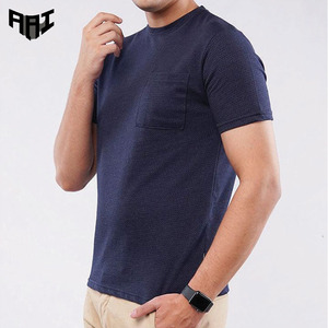 Camiseta de Cuello Redondo Texturizada y Transpirable para Hombre, Logotipo Personalizado, Color Sólido, 100% Algodón, Ropa Urbana de Manga Corta, Fabricante OEM ODM, EE. UU. - Product Image 1