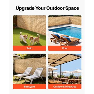 Recinzione in Giunco Naturale 1,2 m x 5 m, Confezione da 2 Rotoli Decorativi per Divisorio da Giardino, Offre Privacy - Product Image 6