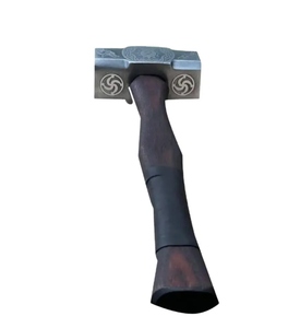 Cuchillo Vikingo Hecho a Mano Inspirado en Thor, Acero Industrial con Alto Contenido de Carbono, Mango de Madera Grabado, Textura Antideslizante, Garantía de 3 Años, OEM - Product Image 3