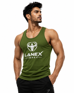 Débardeur de sport vert olive personnalisé pour homme – Maillot de fitness sans manches, gilet de musculation, chemise d'entraînement à séchage rapide, vêtement de sport athlétique - Product Image 1