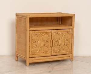 Rattan <b>Kids</b> Cabinet Compact <b>Storage</b> Cabinet Handcrafted Organizer Cabinet Functional Furniture Cabinet For Bedroom <b>Storage</b> - Product Image 3