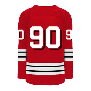 เสื้อฮอกกี้น้ำแข็งสำหรับผู้ใหญ่ ปรับขนาดได้ ระบายอากาศ ป้องกันแบคทีเรีย แห้งเร็ว พิมพ์ลายแบบ Sublimation บริการ OEM - Product Image 6