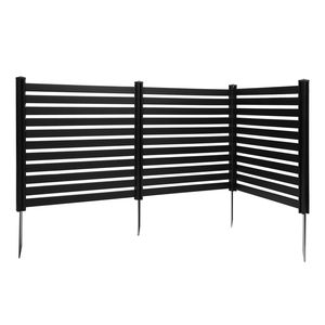Mampara de privacidad de vinilo de 3 paneles para ducha exterior, valla para aire acondicionado de 50 x 48 con 27.6 estacas para el suelo, recinto para equipos de piscina - Product Image 1