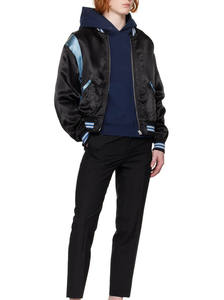 Custom Womens Silk Varsity Jacket Premium Satin Letterman Jacket Private Label OEM ODM <b>Lightweight</b> Fashion Outerwear <b>Coat</b> - Product Image 3