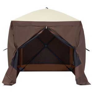 Gazebo Pop-Up Monostrato con Tenda a 4 Lati, Tettoia Parasole 6x6FT con 4 Finestre in Rete Rimovibili per Privacy e Protezione dal Vento - Product Image 5