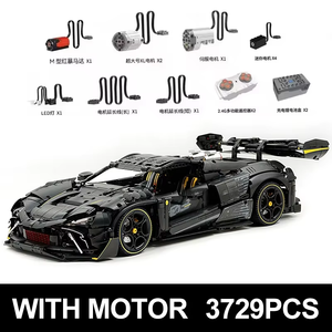 Modèle de voiture de sport technique GULY 10627 MOC 1_8 à collectionner, 296 blocs de construction, briques de montage, jouets pour garçons, cadeaux de Noël - Product Image 5