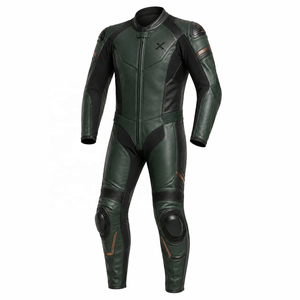 Combinaison de moto en cuir coupe classique |   Vert Forêt |   Fabricant OEM ODM |   Qualité de conception haut de gamme |   Vêtements de course - Product Image 1