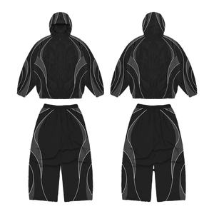 Conjuntos de Chaquetas Impermeables Sublimadas Personalizadas al por Mayor, Trajes Deportivos de Nailon de 2 Piezas - Product Image 1