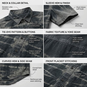 Wealthy Sports Men's Plaid Short Sleeve Casual Shirt Loose Fit Square <b>Collar</b> Spring Flannel Cotton/Bamboo High Street Front Logo - Product Image 6