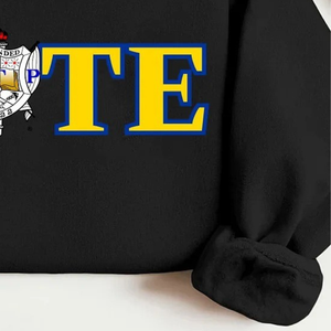 Camiseta de algodón estampada Sigma Gamma Rho VOTE para mujer, informal, de manga larga, con gráfico, letras griegas personalizadas, estilo urbano - Product Image 6