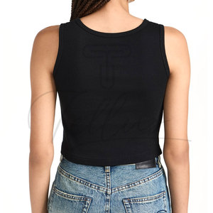 Fashionable Women's Slim Fit <b>Distressed</b> Crop <b>Top</b> Quick Dry Custom Color Breathable Crop <b>Top</b> Shorts Sleeves <b>Distressed</b> Crop <b>Top</b> - Product Image 2