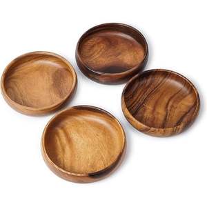 Bol en bois poli à la main, écologique et durable, pour servir les aliments, plat de service durable et élégant - Product Image 1