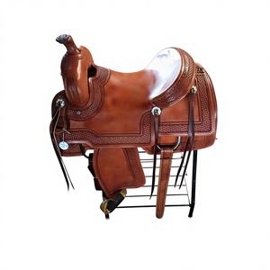 Precio de fábrica: Asiento de montar a caballo hecho a mano de cuero genuino de búfalo, ecológico, tipo inglés, con estructura de madera y alfombras para caballo. - Product Image 3